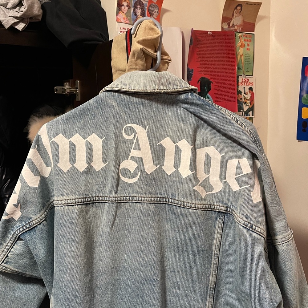 Palm Angels Light Blue Denim Jacket